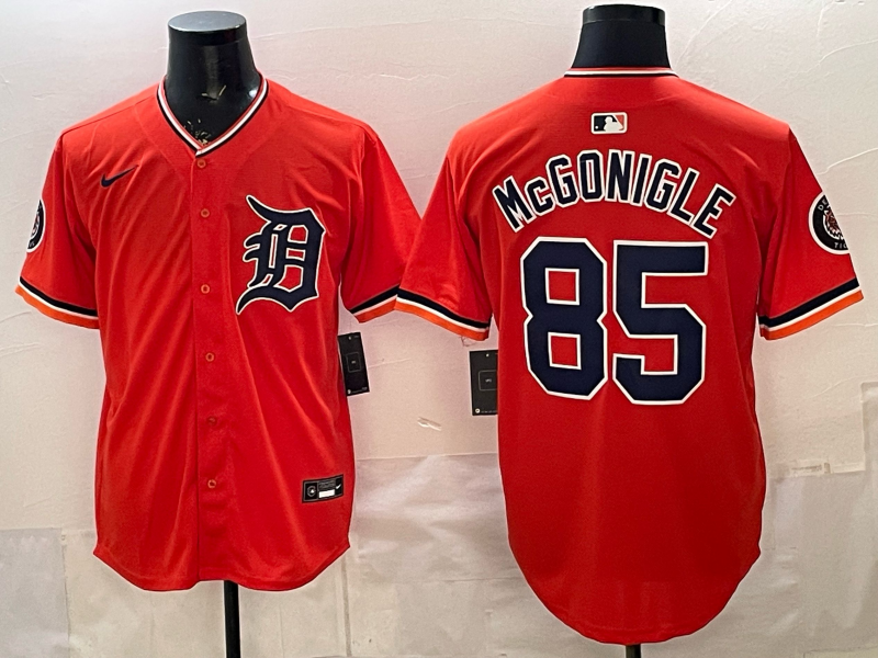 Men Detroit Tigers #85 McGonigle orange Game Nike MLB Jersey032101